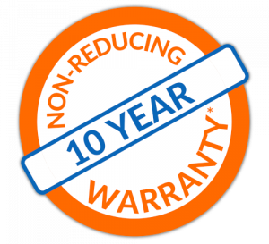 Non-reducing warranty logo
